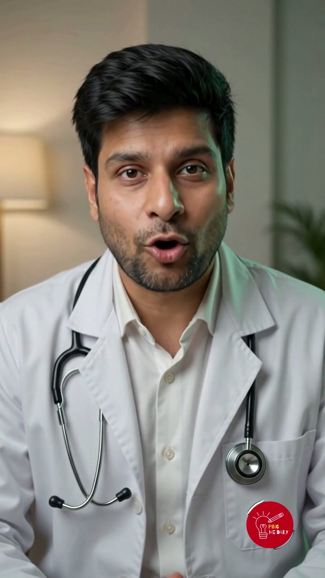 Doctor presenting Maple home care services in a healthcare brand film