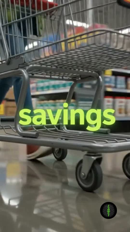 Shopping trolley from a consumer psychology reel about discounts