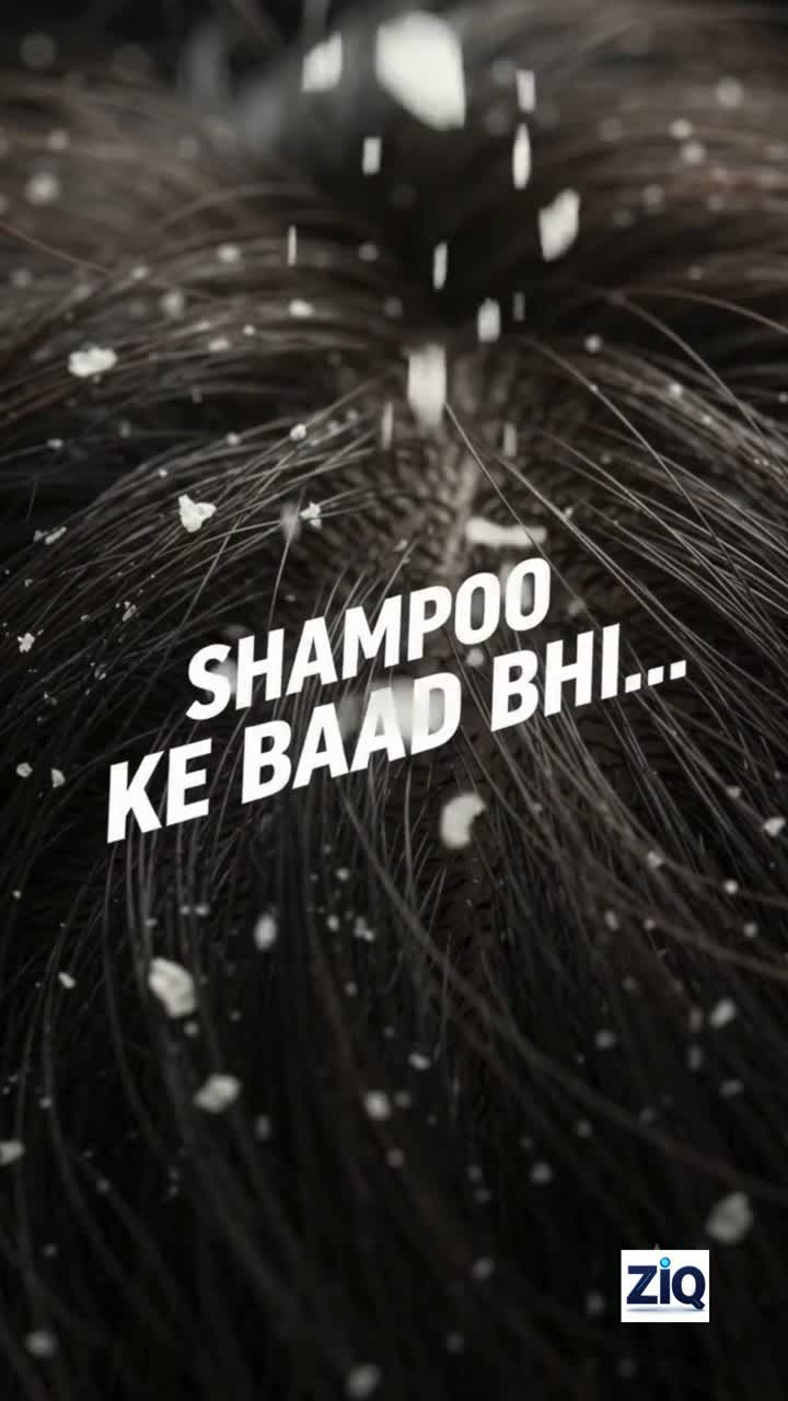 Frame from a 3D animated healthcare explainer video about dandruff